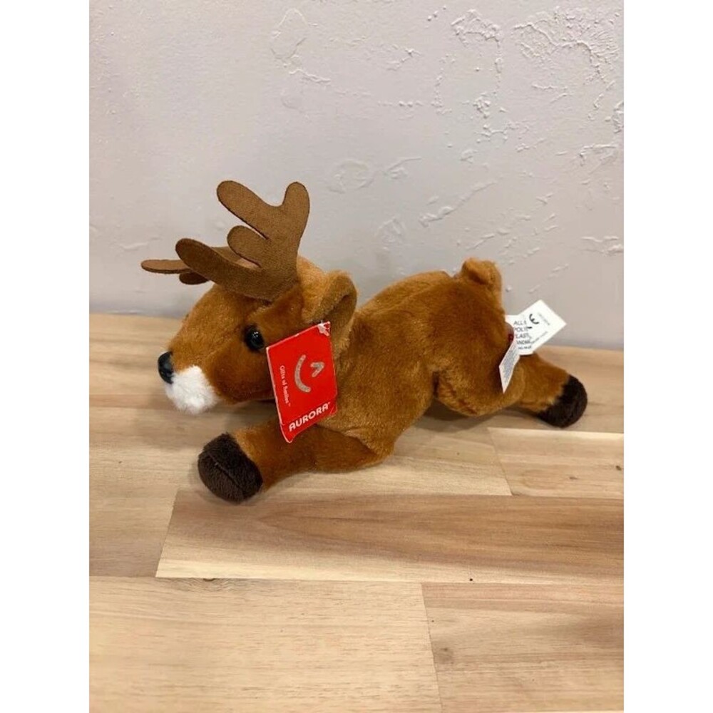 Aurora White Tail Deer Stag Plush Stuffed Toy Reindeer
